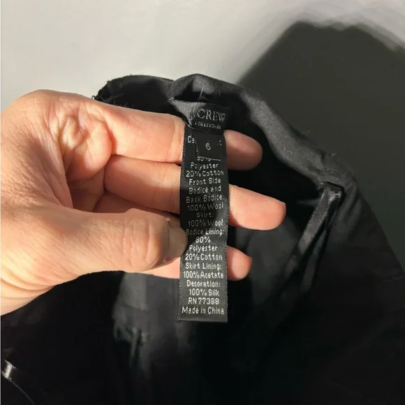 J.Crew Collection Black Strapless Ruched Dress Womens Size 6 - Picture 5 of 5